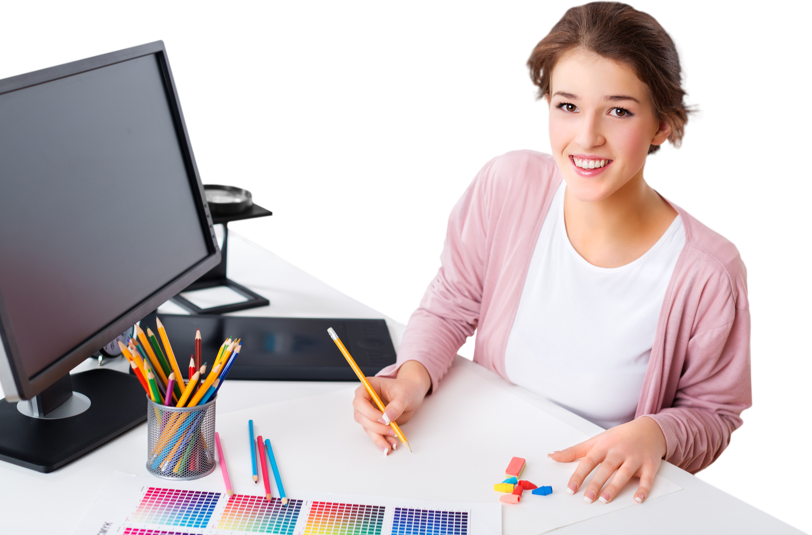 Graphic Designer Working